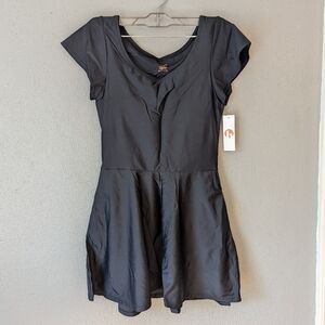 Honey Mark Pepper Swim Dress Gray Blue Size Small